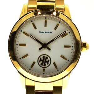 New Tory Birch Women's 32mm Gold Tone White Dial Box Complete Ref: TBW1300 +Box!